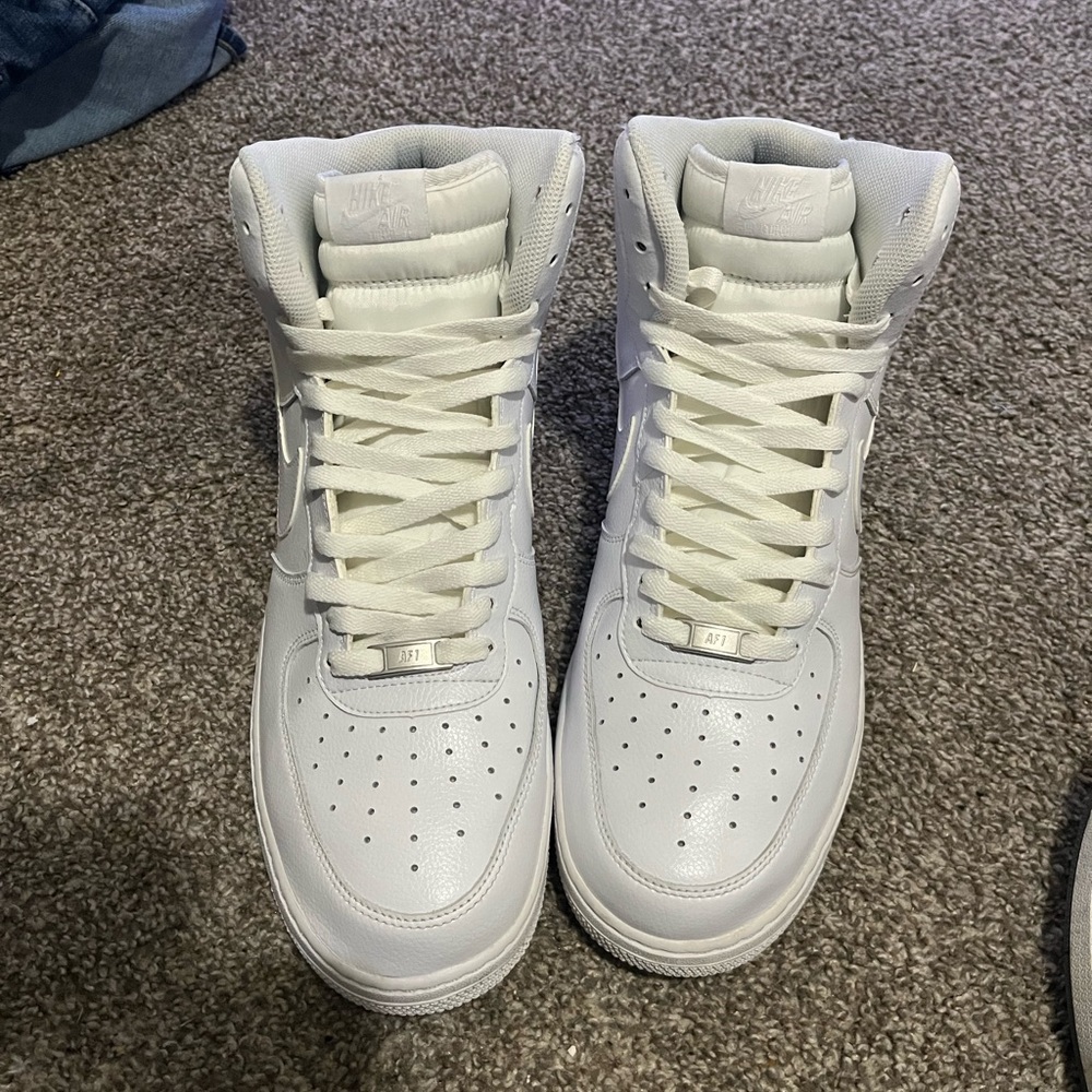 Nike Air Force 1 Hi “ Triple White “ Sz 13